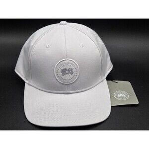 Canada Goose Tonal Cap White Program Logo Baseball Hat - NWT